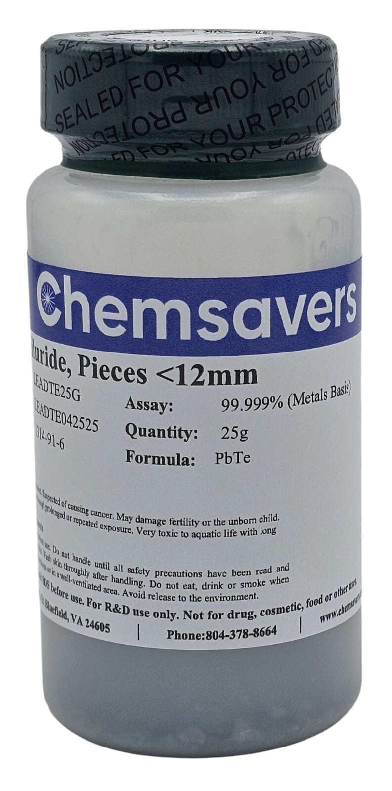 Lead Telluride, Pieces  12mm, 99.999% (Metals Basis), 25g