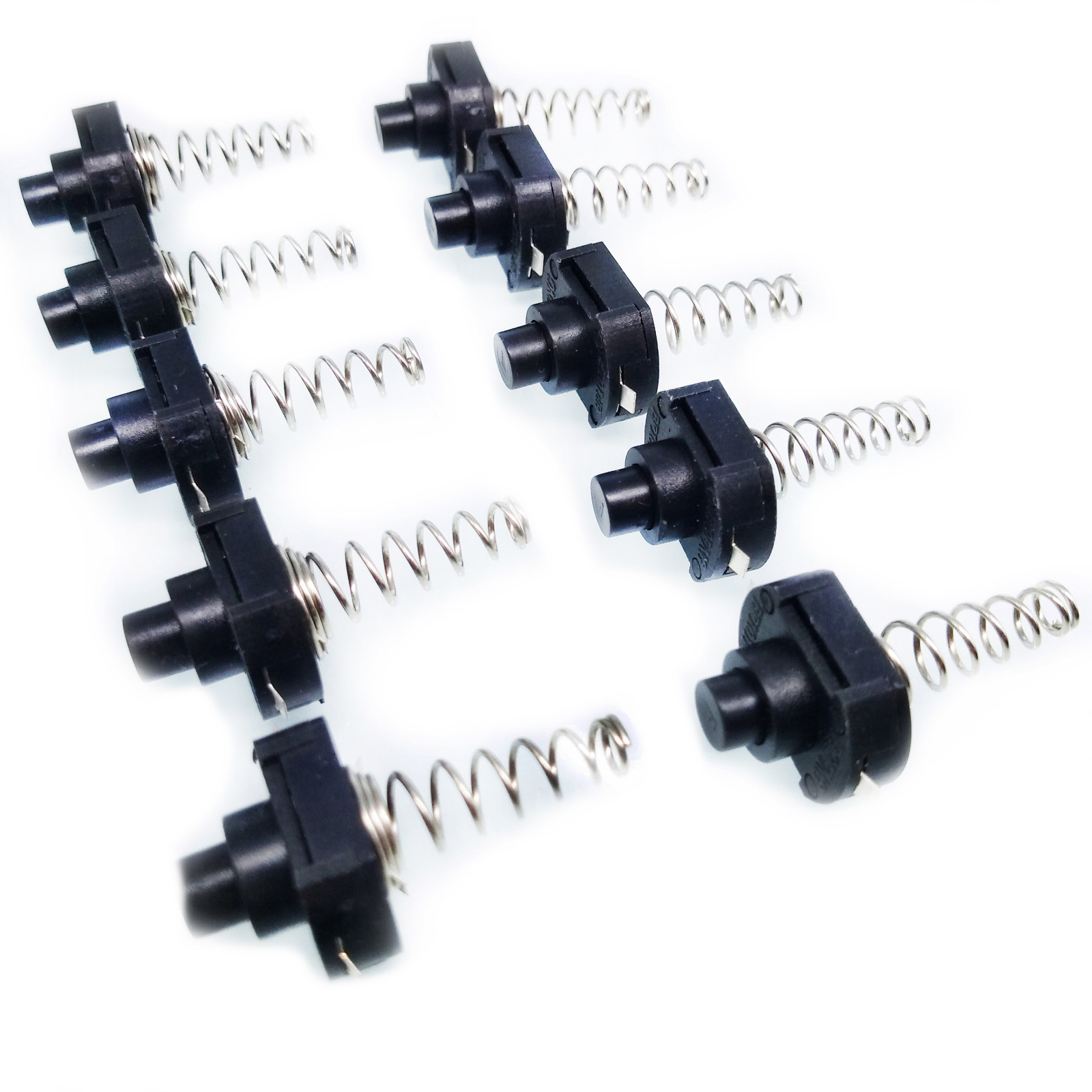 US Stock 10pc 16mm 101F On/Off Self-locking Spring Clicky Switch For Flashlights