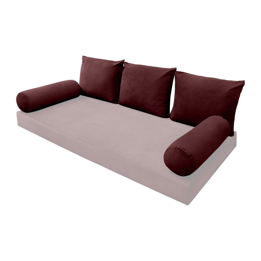 SLIPCOVER ONLY KnifeEdge Full Style V3 Velvet Indoor Daybed Bolster Pillow AD368