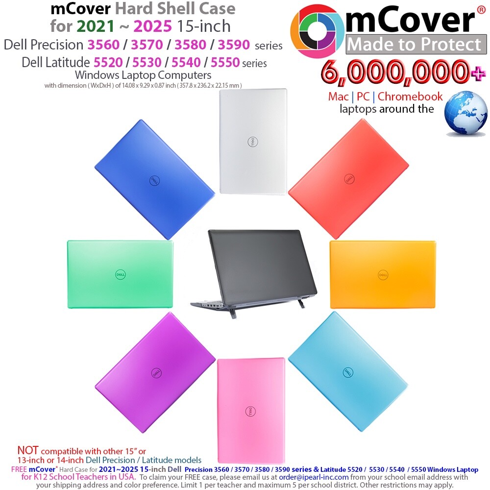 NEW mCover® Case for 2021 - 2025 15" Dell Precision 3560 3590 Latitude 5520 5550