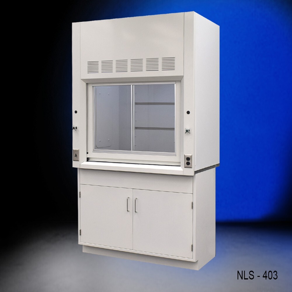 4' Laboratory Bench Fume Hood w/ Dual Sash / General Storage / E1-018-2