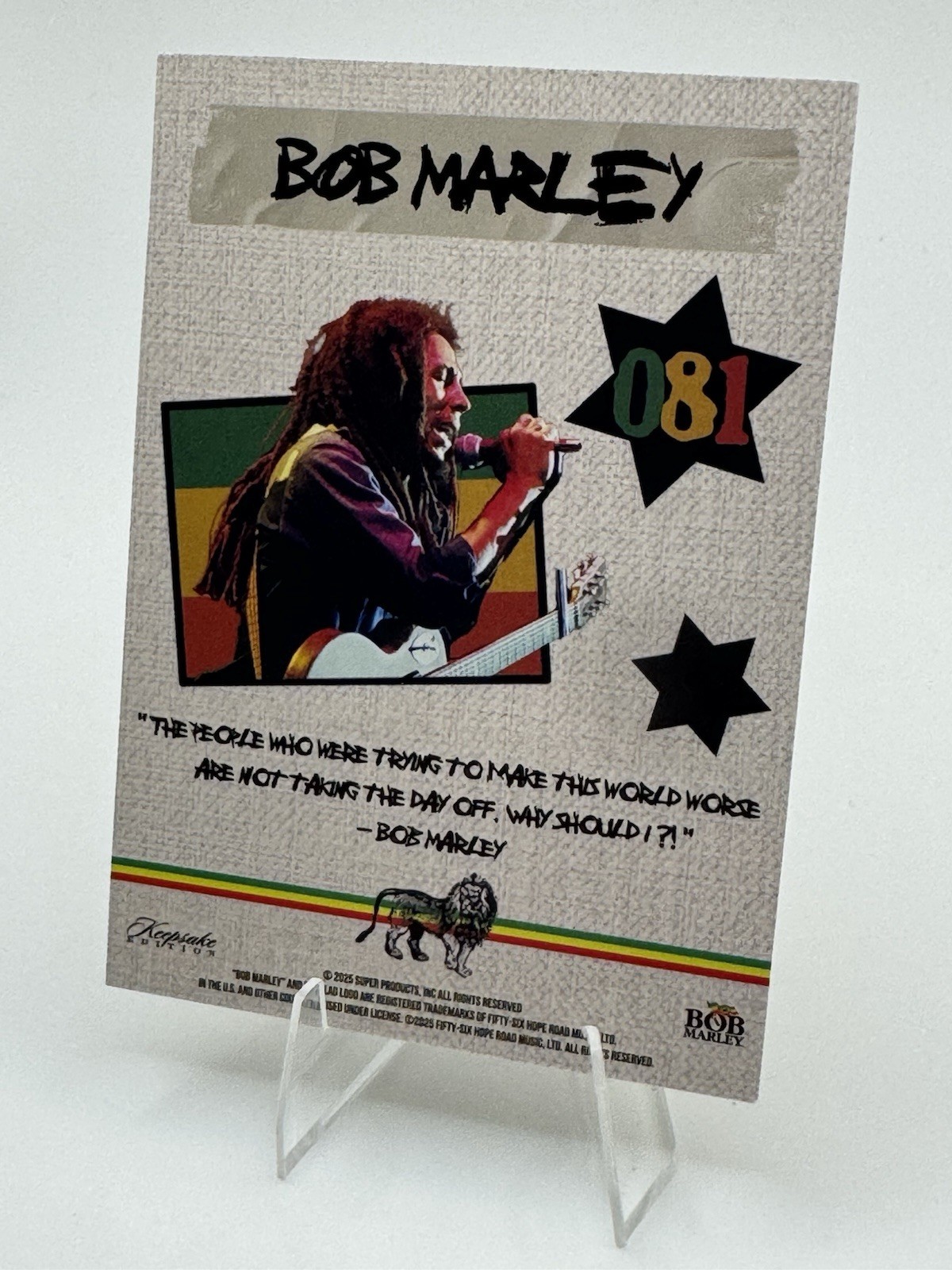 Bob Marley Keepsake Edition Signagraph Card #081