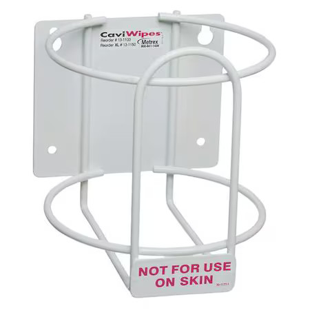 Metrex 13-1175 Wall Bracket, White, Metal, Holds Caviwipes
