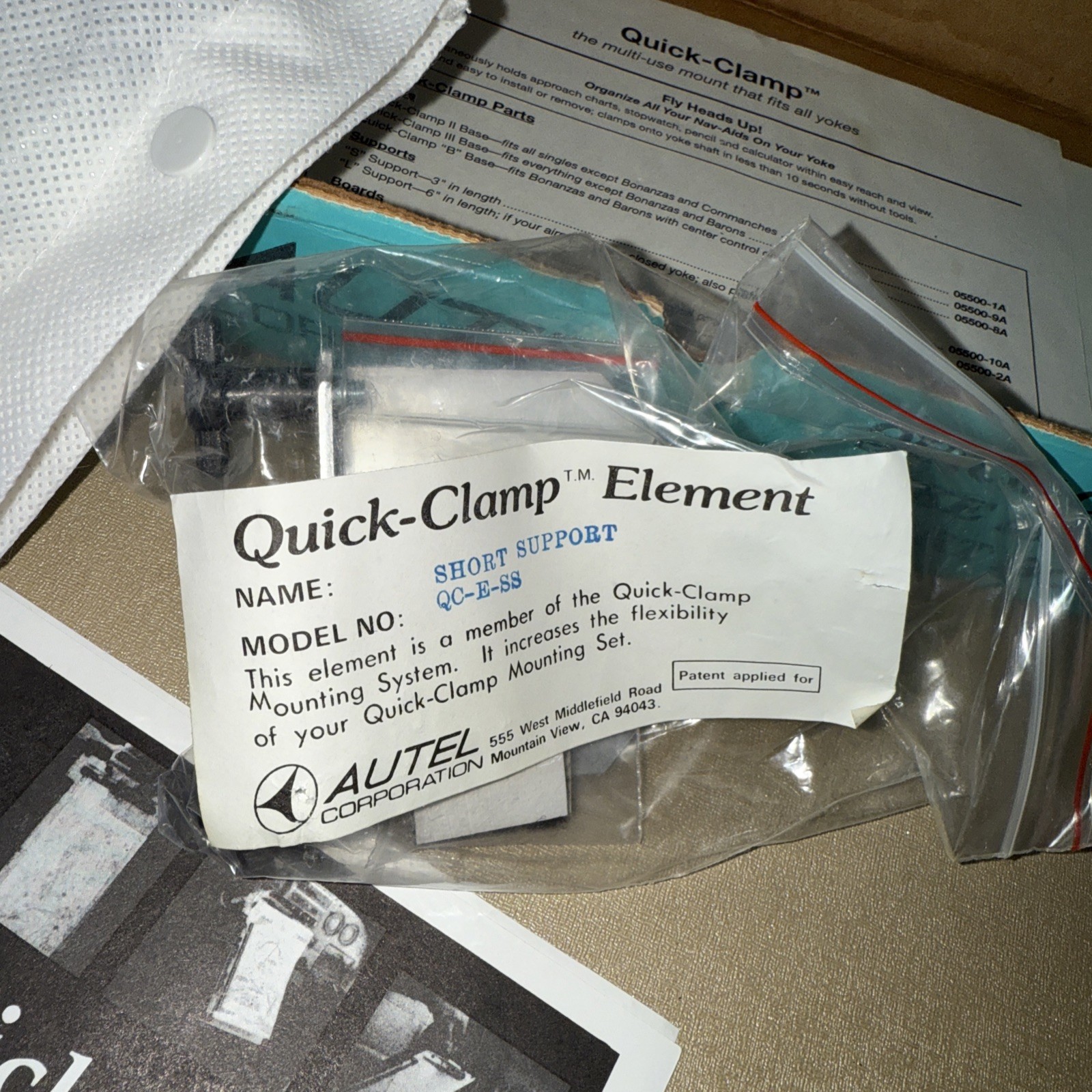 Autel Quick Clamp Yoke Mounting Chart Board - Aviation Pilot Gear - OPEN BOX