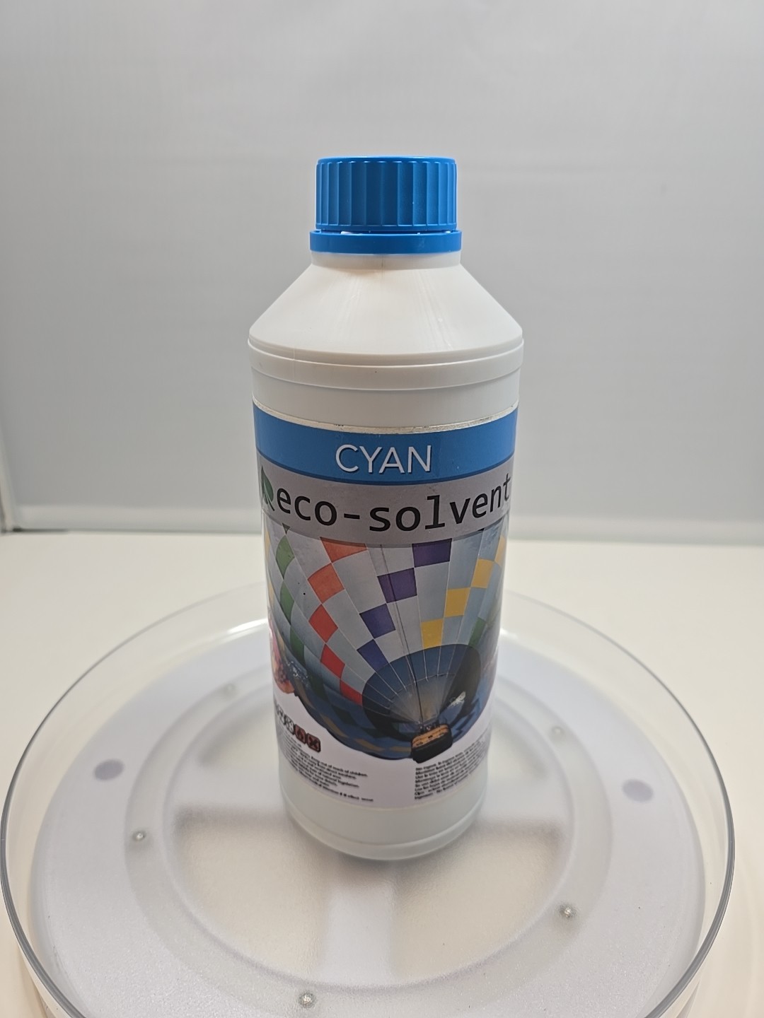 Eco-Solvent 1 Liter Refill Bottle CYAN Factory Sealed Mutoh Mimkai Rockhopper