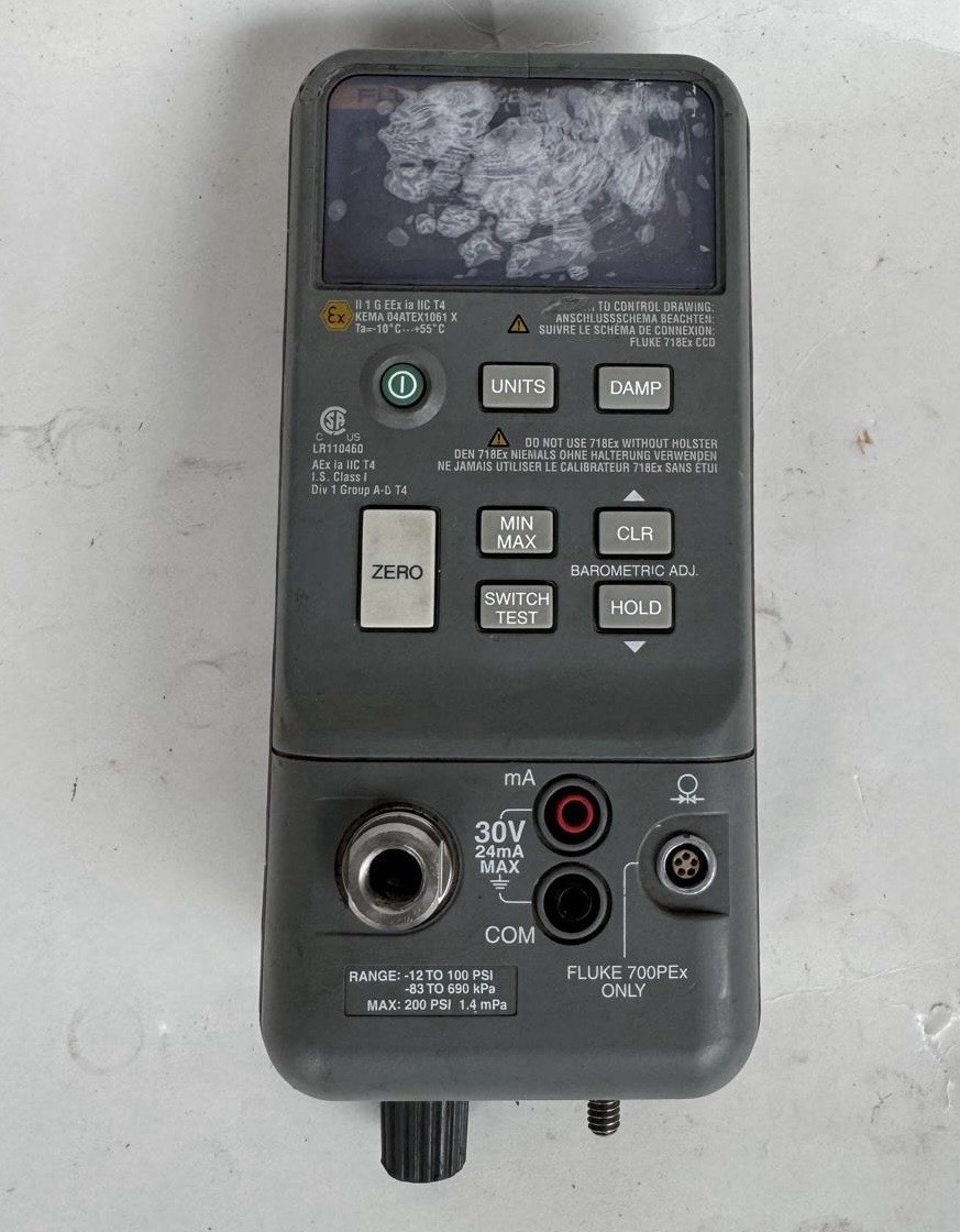 Fluke 700PEX Pressure Module Pressure Range -12 to 100 PSI