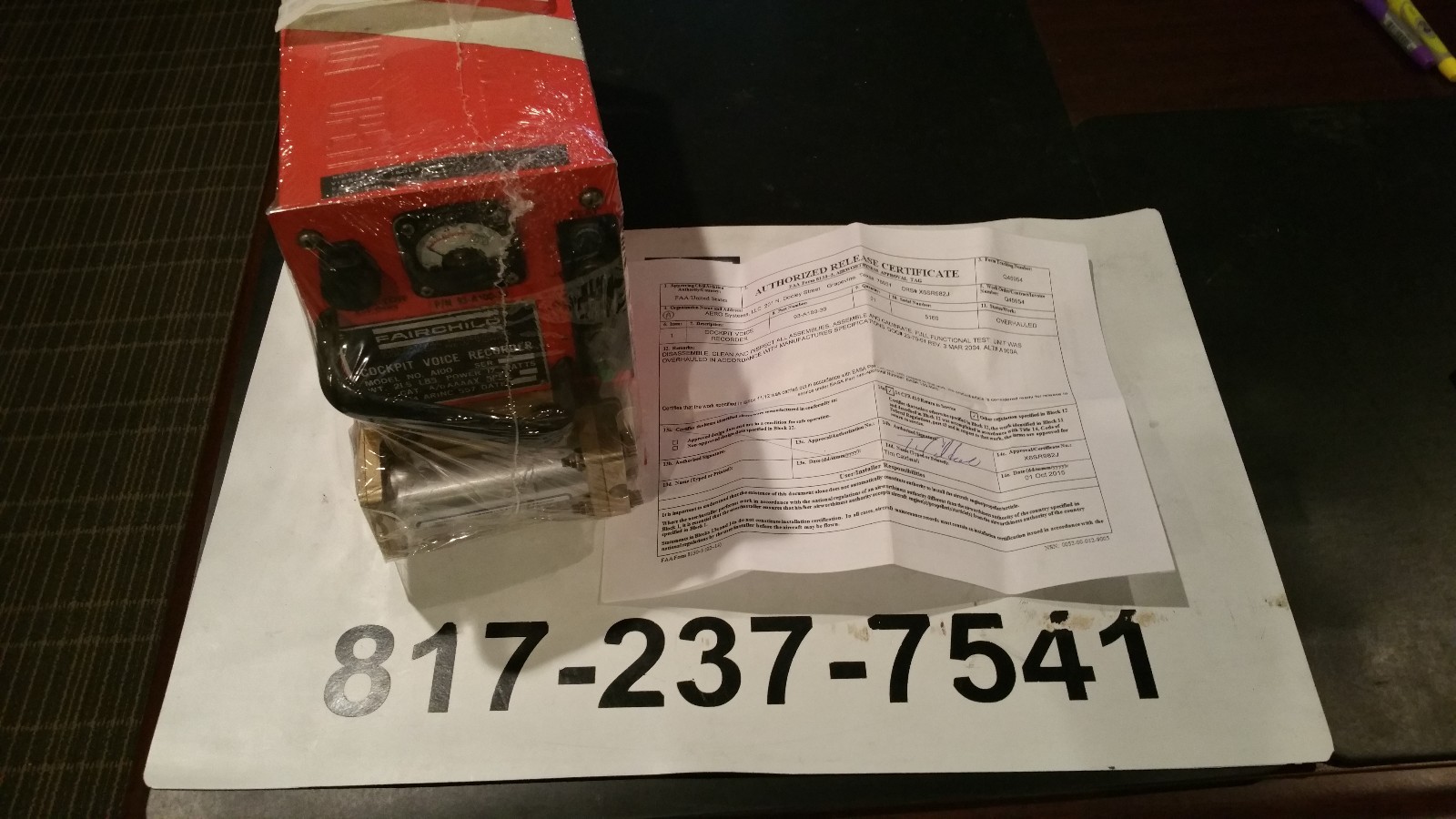 CVR, A100, 93-A100-30, fresh 8130 10/15