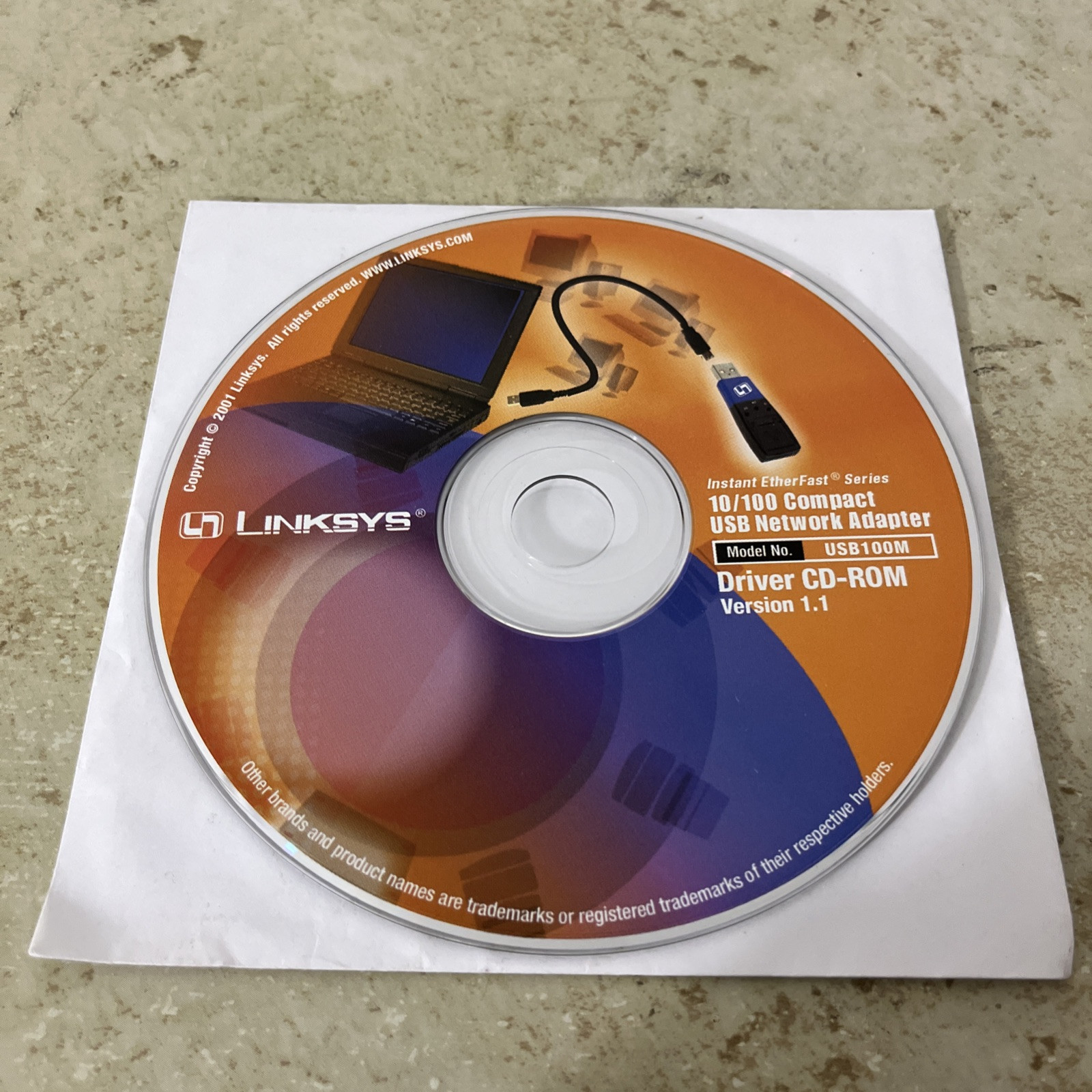 Linksys 10/100 Compact USB Network USB100M   Drivers CD Only