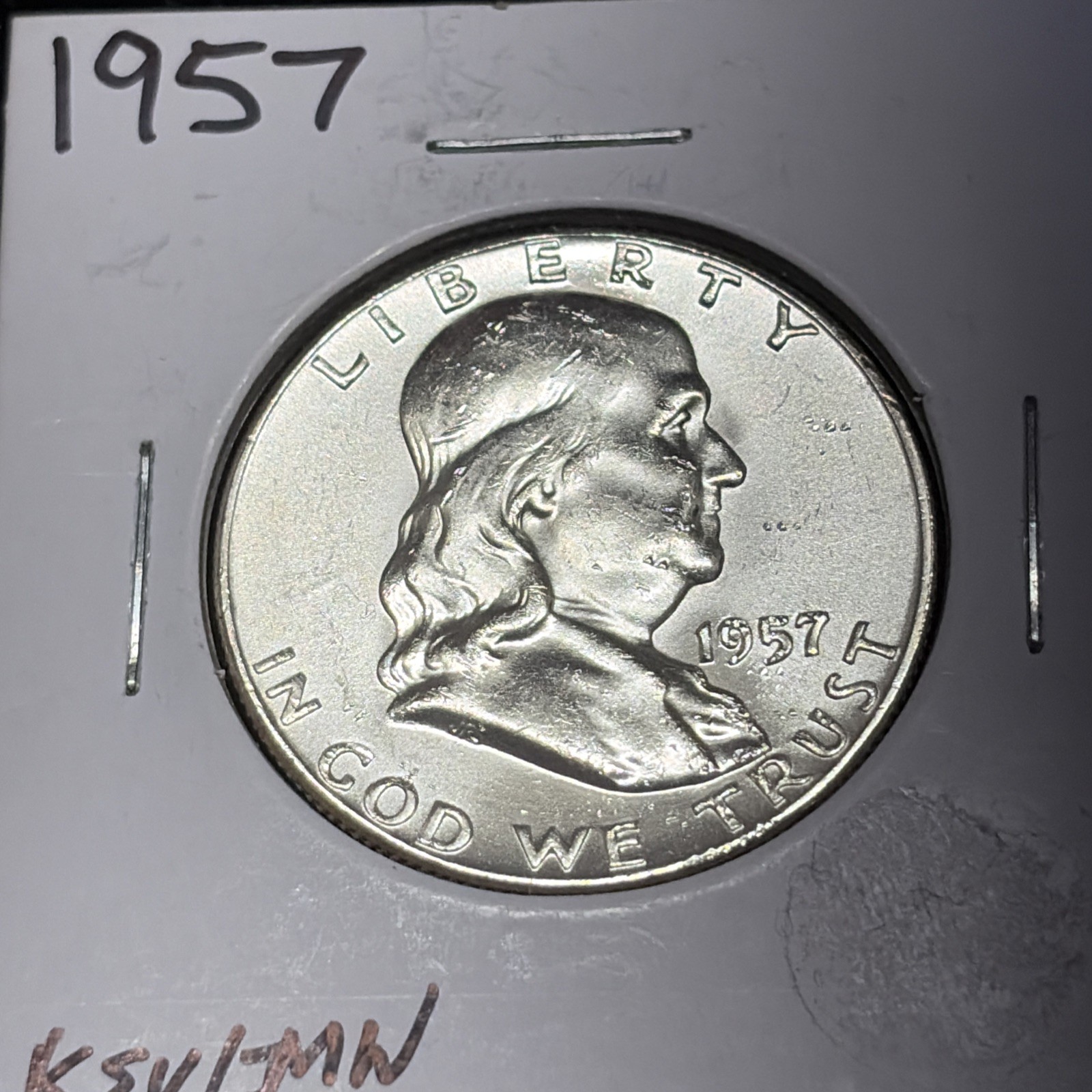 1957 Franklin Half Dollar 90% SILVER Coin PROOF  50 Cents 50c U.S. Coin