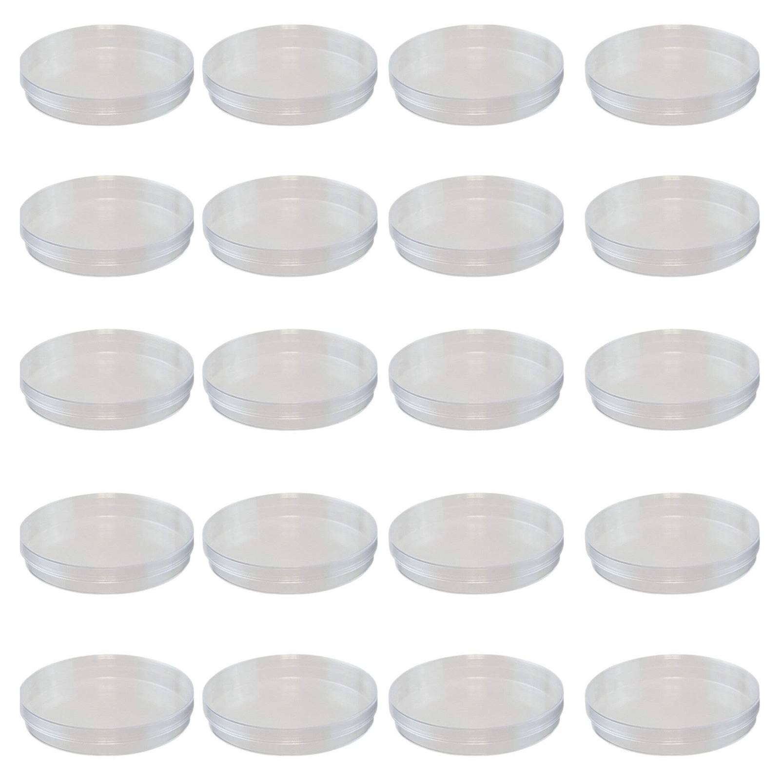 Petri Dish, Polystyrene, 90mm diameter x 15mm height. Pack 20