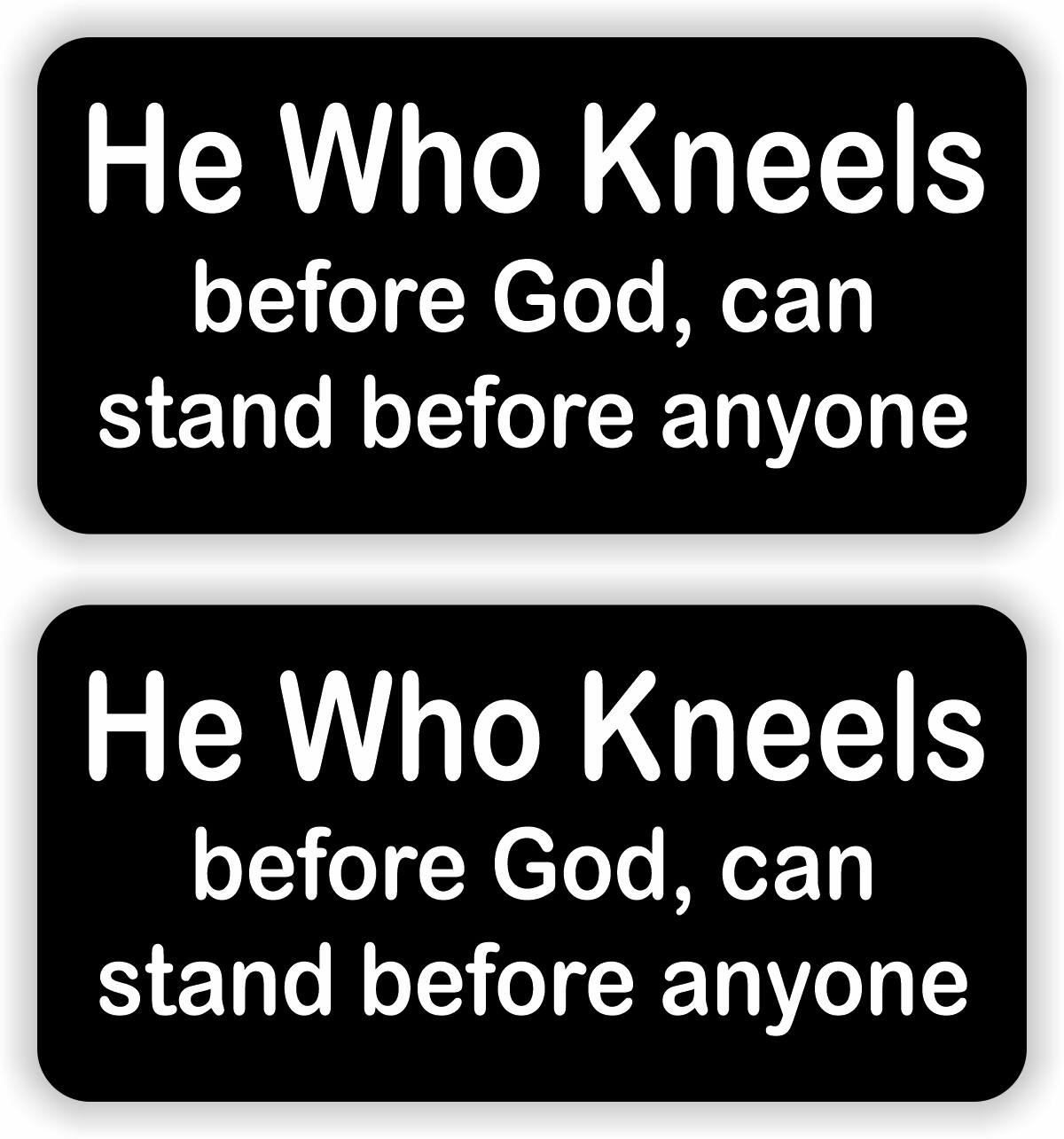 (2) He Who Kneels Before God Hard Hat Stickers Decals / Labels Motorcycle Helmet
