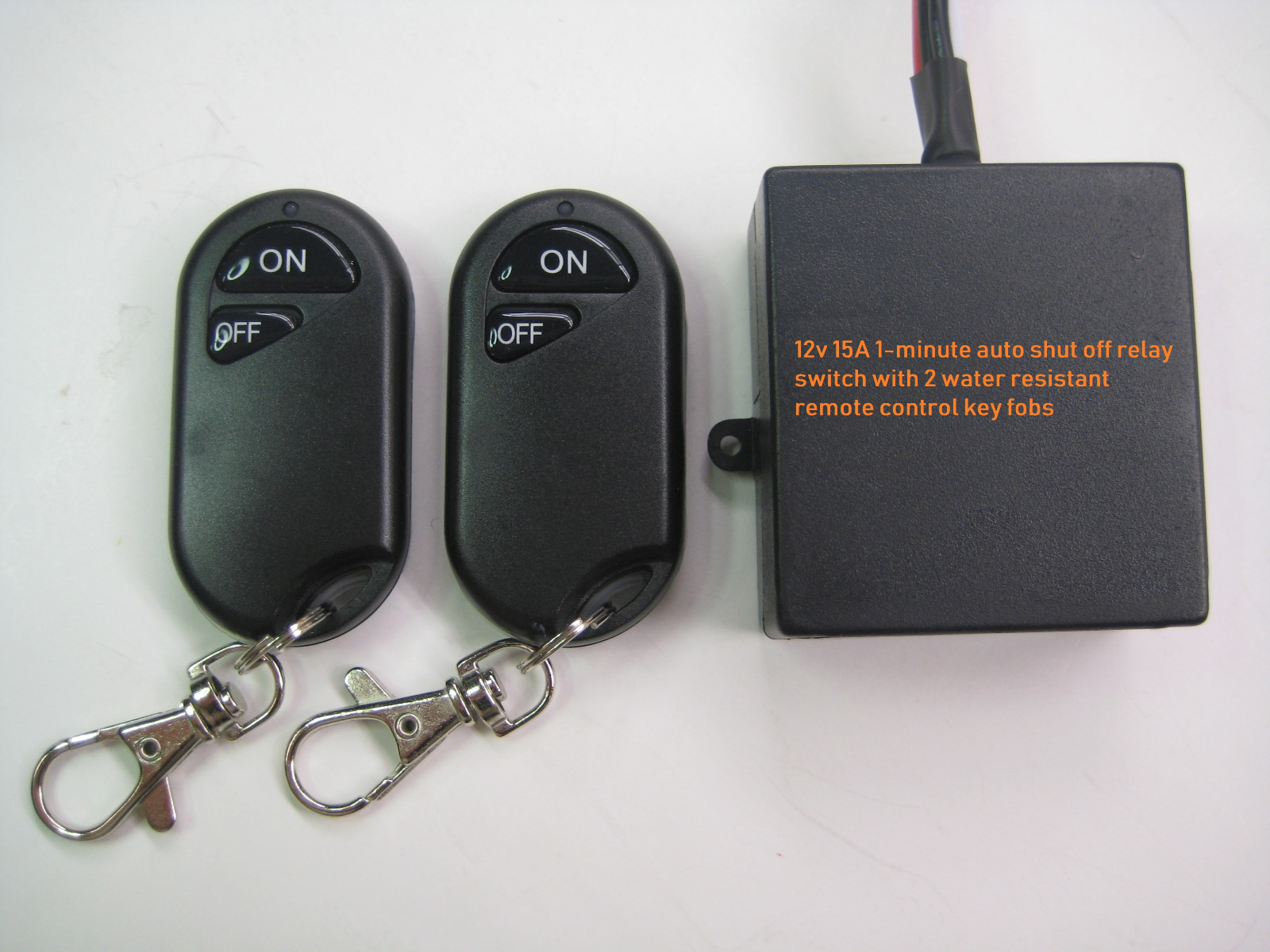MSD 12V 15A 315mhz 1 minute auto shut off timer switch 2 remote control TS100-1