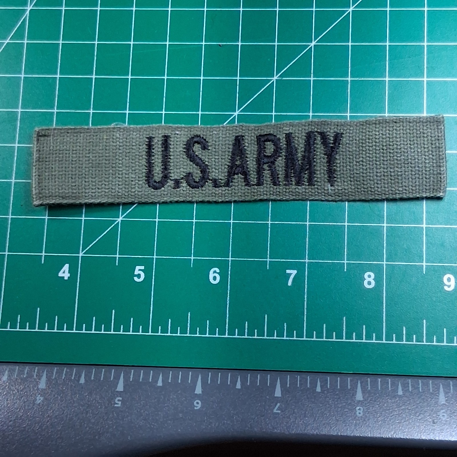 US Army Black Embroidered Tape Military Patch