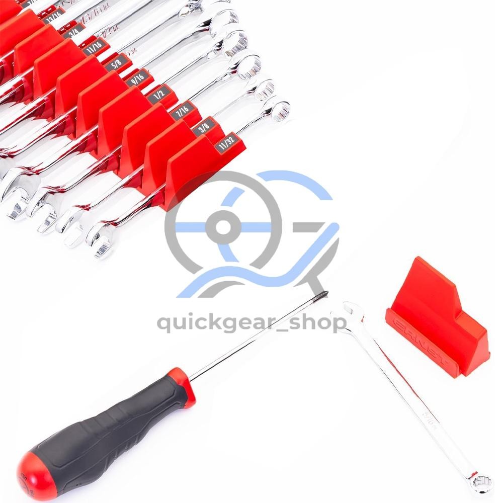 80X Magnetic Modular Wrench Organizer Compact Tool Storage Slots hold Tools SAE