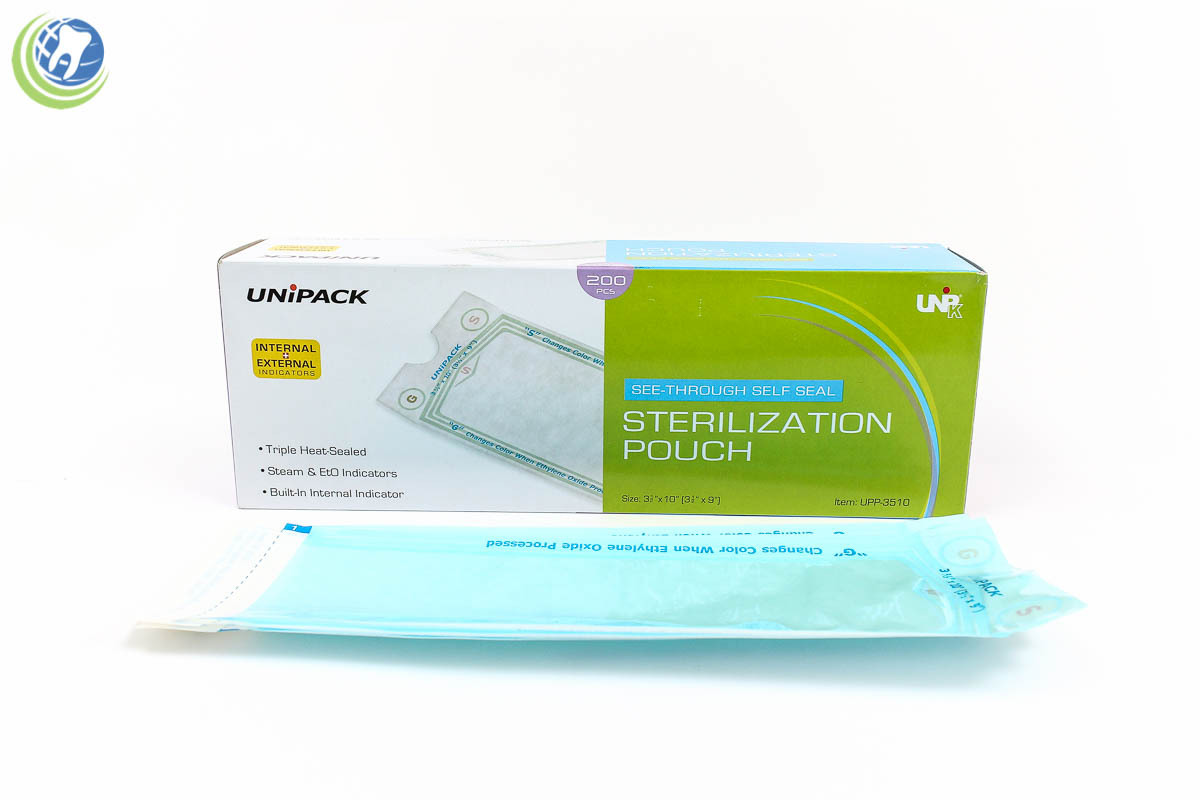 New dental instrument sterilization pouches self seal 3 1/2" x 10" 200/Box