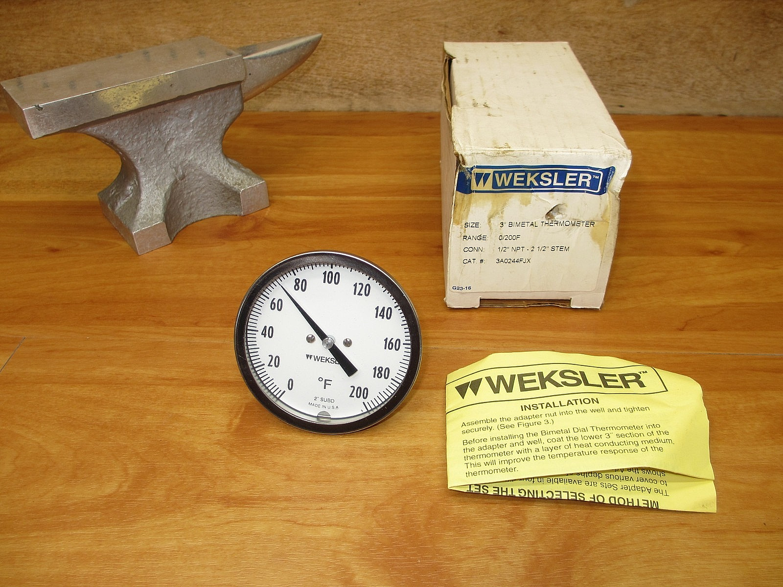 Weksler 3A0244FJX *NEW* 3" Thermometer 0-200° F Temperature Gauge