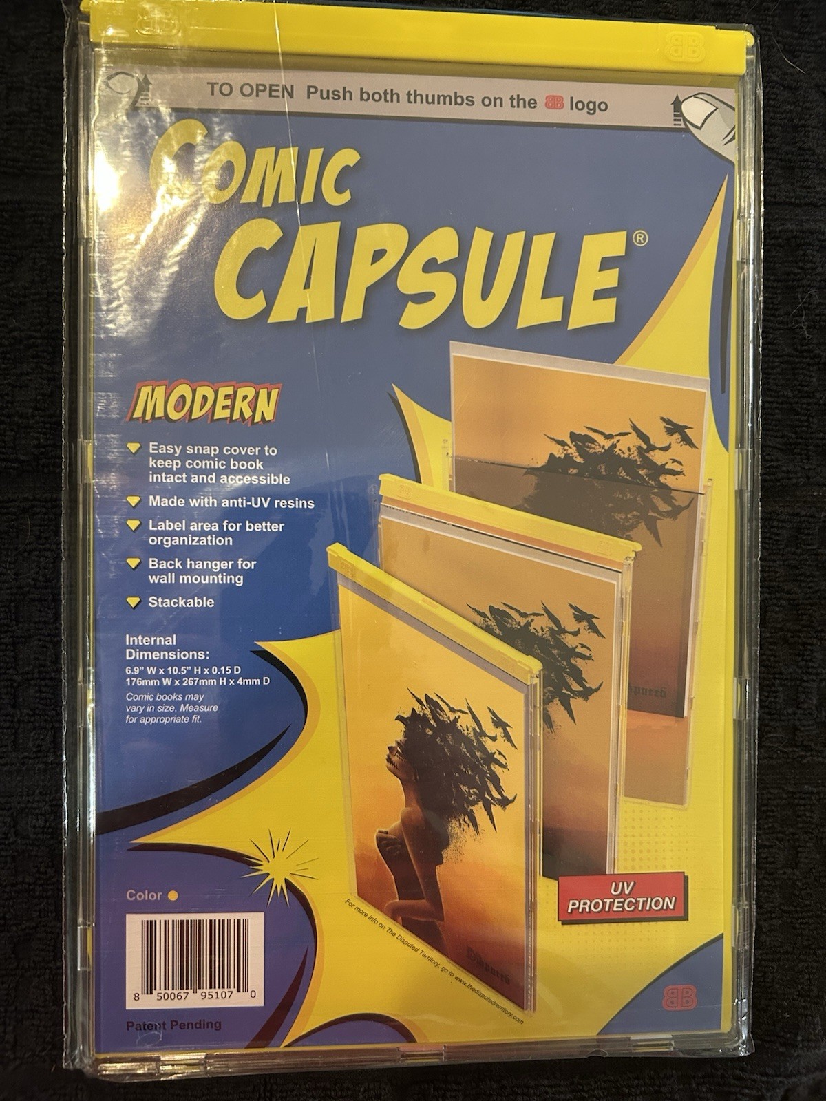 Silver Age Size ComicCapsule - YELLOW - (Fits Your Bagged Comic Perfectly!)