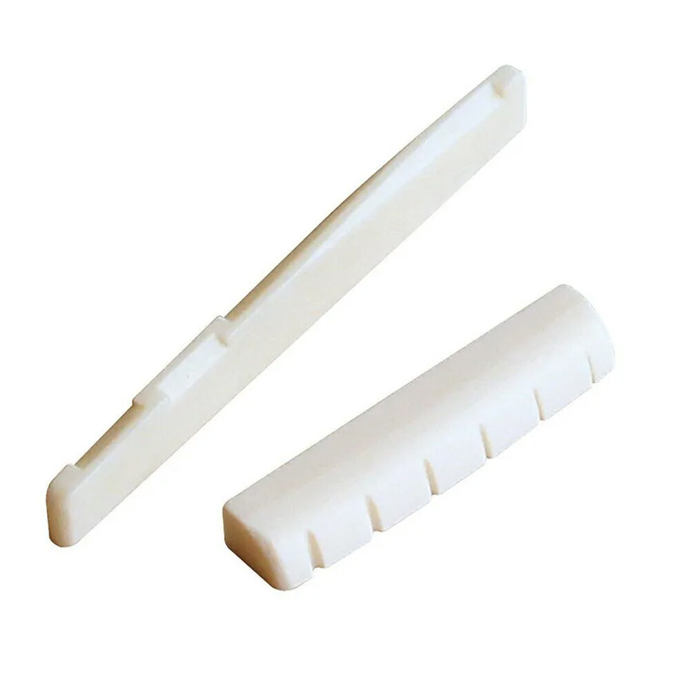 32Pcs Cattle Bone Guitar Saddle Nut Pins String Peg Acoustic Bridge Luthier US