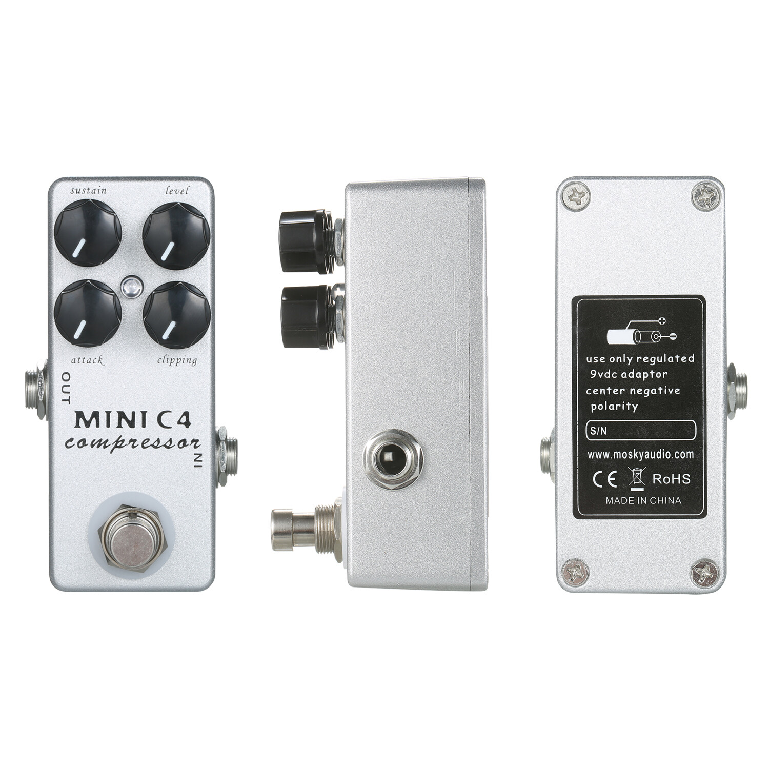 MOSKY MINI C4 Compressor Guitar Effect Pedal True Bypass T0B8