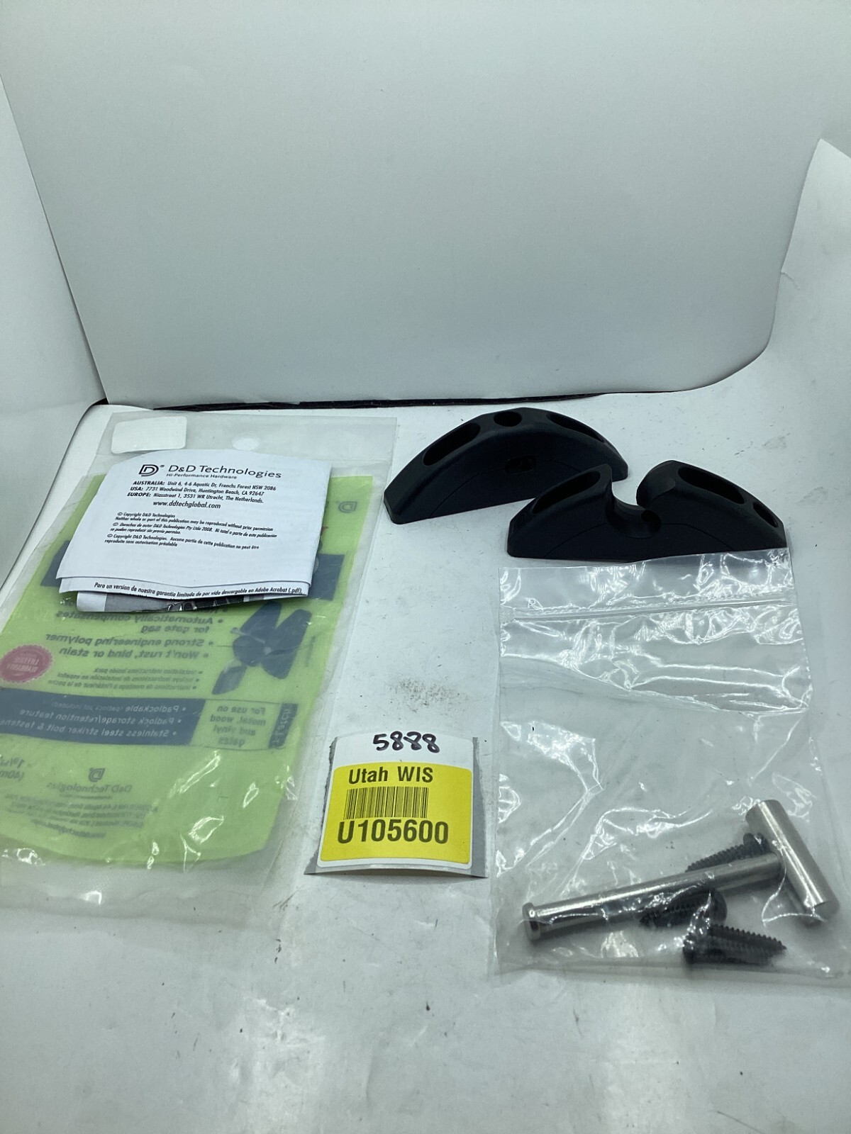 D&D Technologies TL01 T-Latch Action Gate Latch, Padlock Gravity Gate Latch