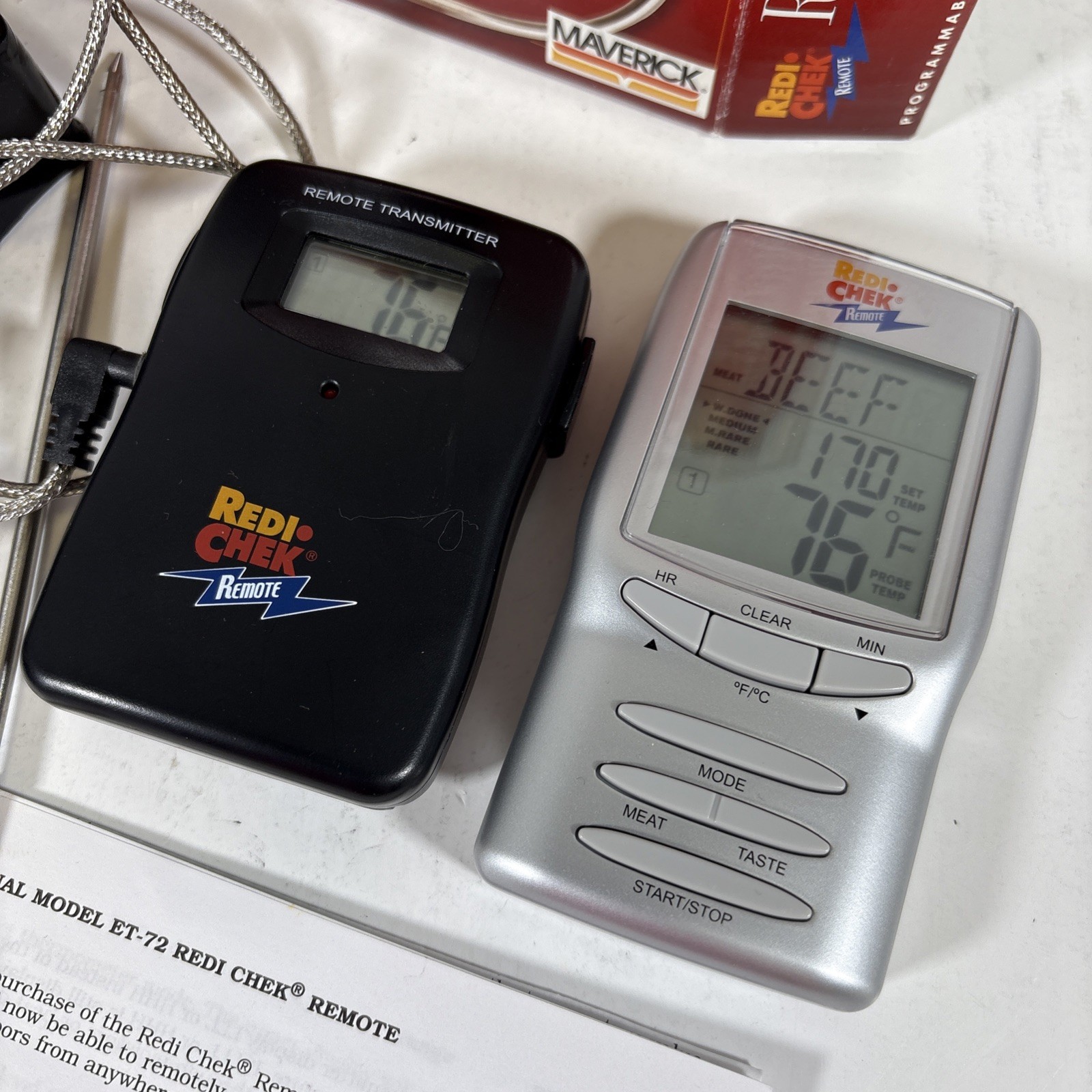 Maverick Redi-Chek Wireless Remote Cooking Thermometer New in Open Box