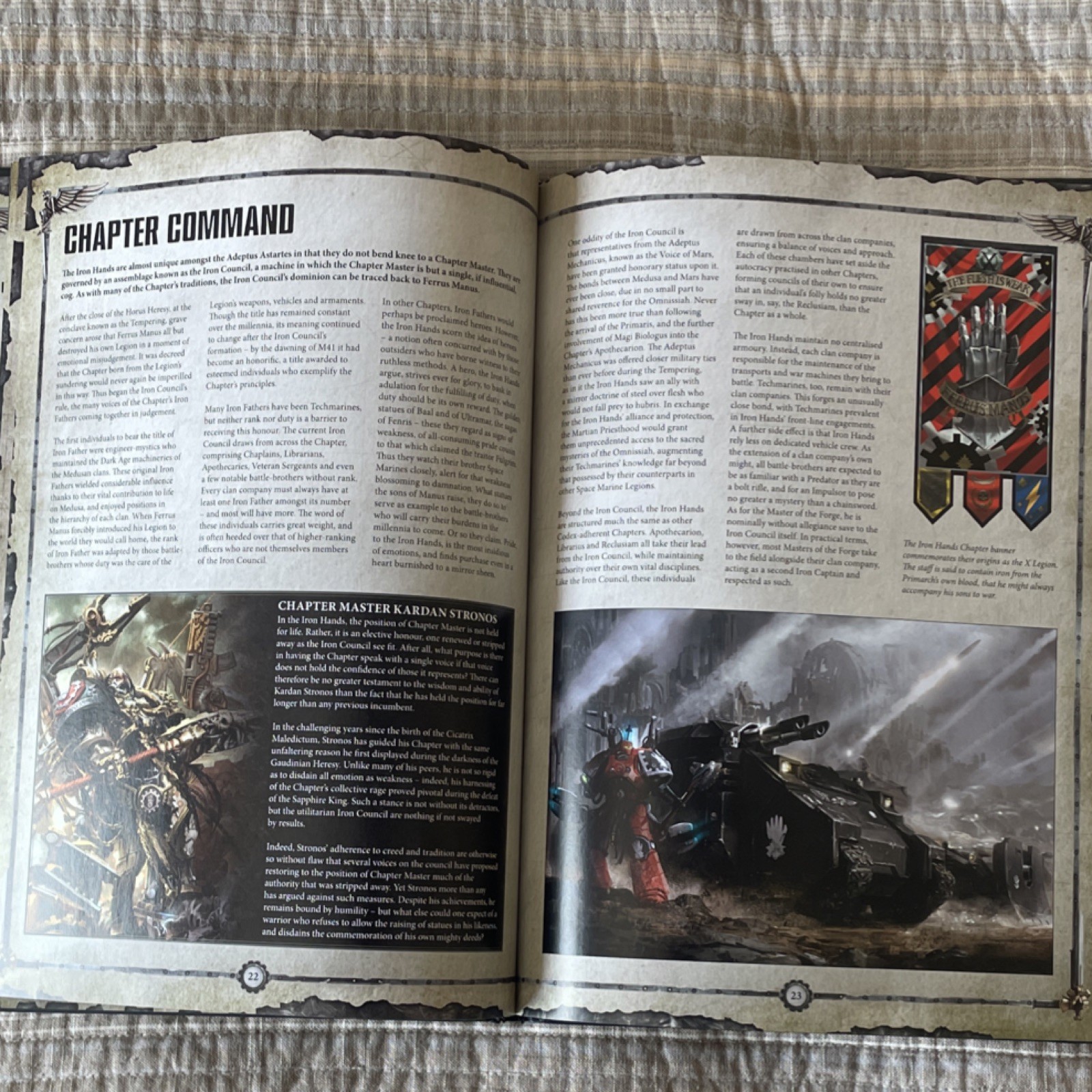 Games Workshop Warhammer 40K Codex Supplement Iron Hands Expansion English