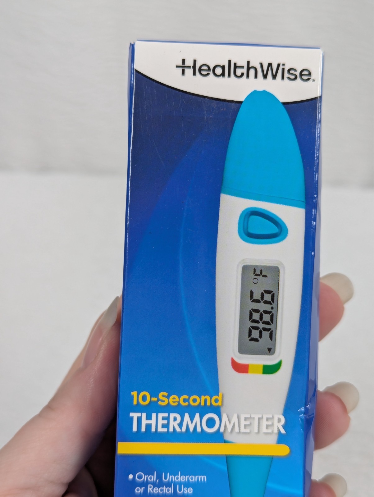 HealthWise - 10-Second Digital Thermometer - Line Indicator Storage Case + Cover