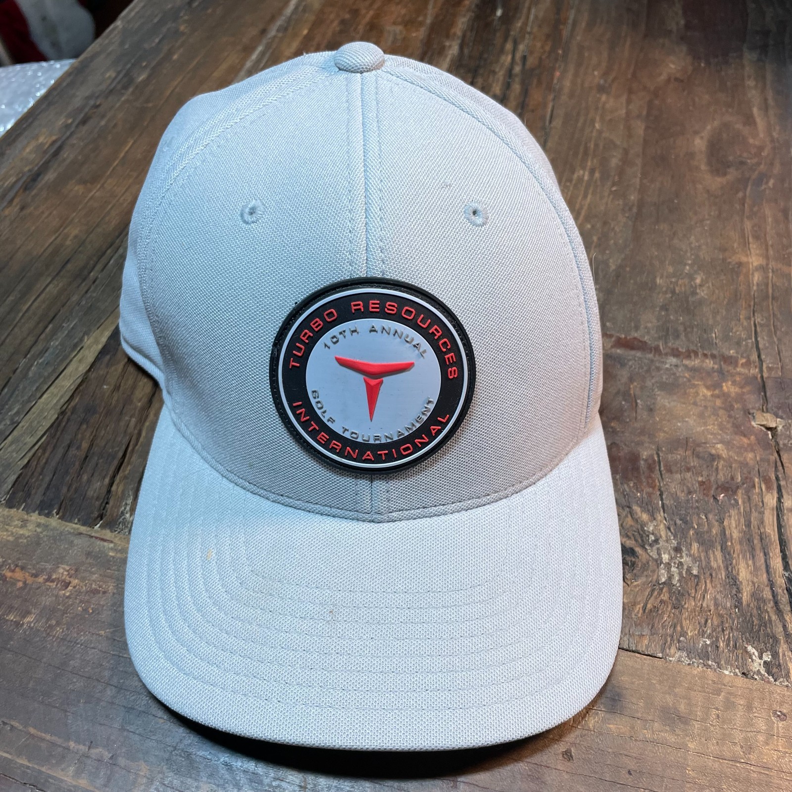 One Ten 110 White 10th Annual Golf Hat Adjustable by FlexFit Tech Mens One Size