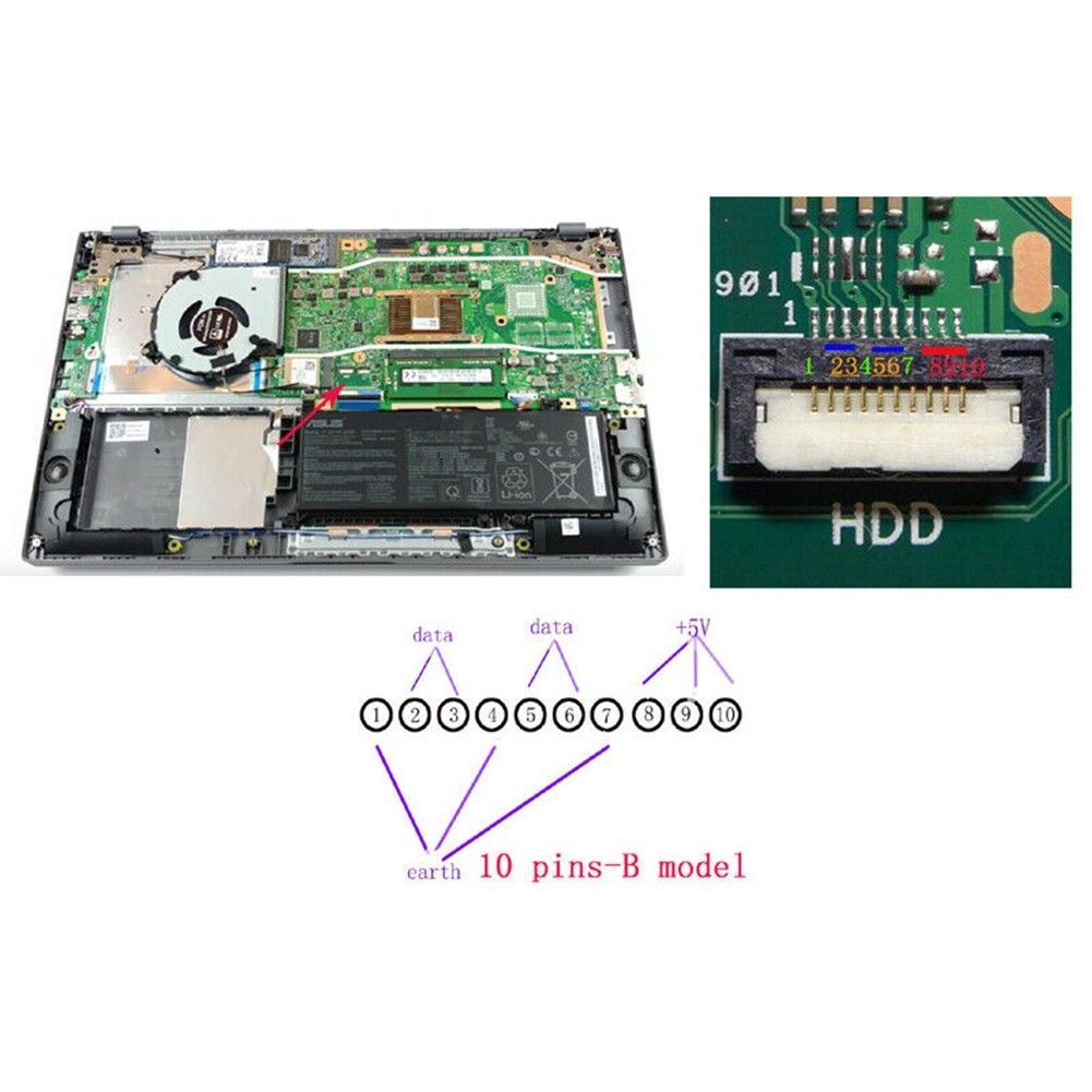 High Quality Hard Drive Cable With Silver Replacement Cable Hard Drive / SSD