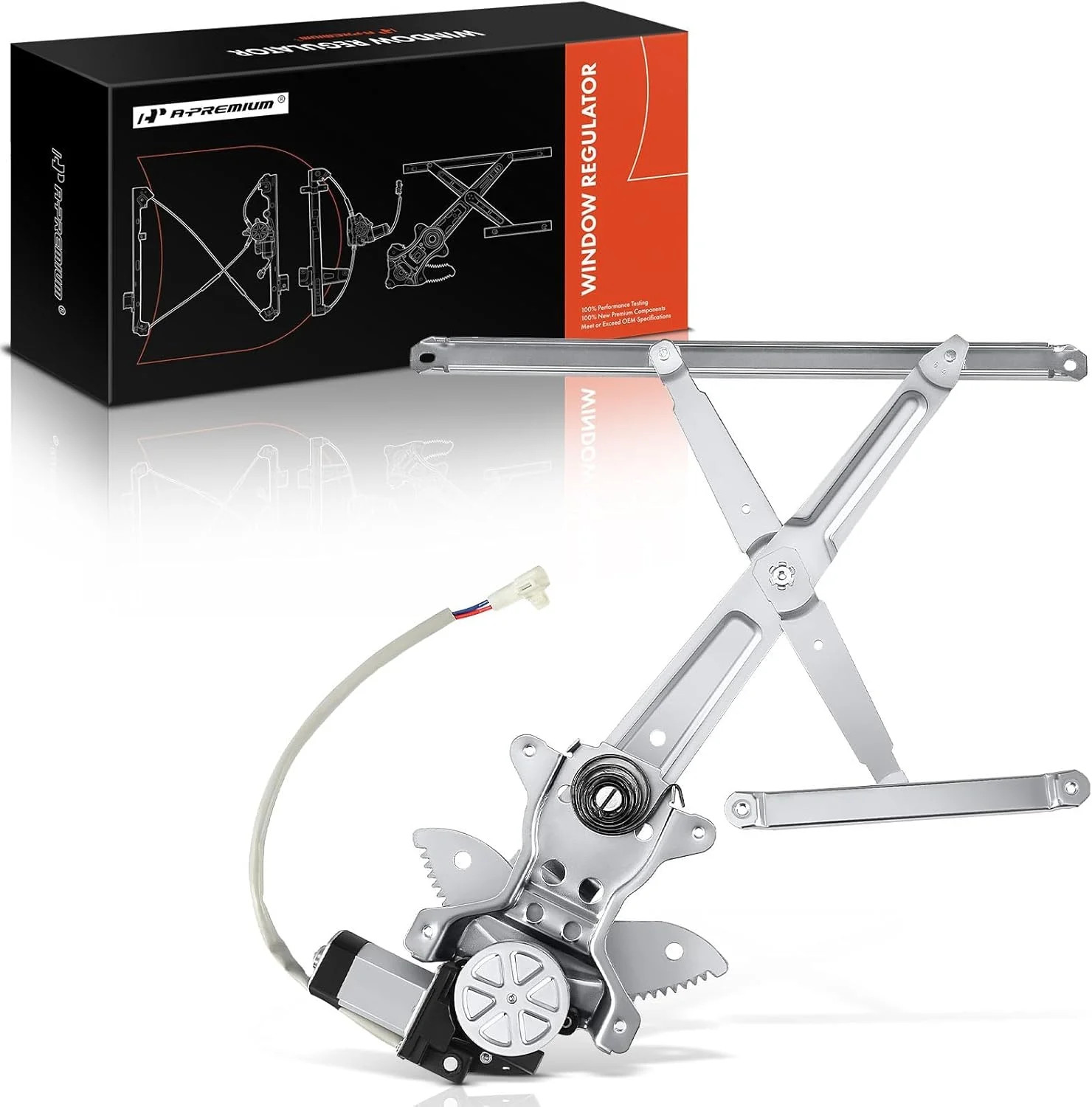A-Premium Front Passenger Side Power Window Regulator with Motor (2-Pin) | Compa
