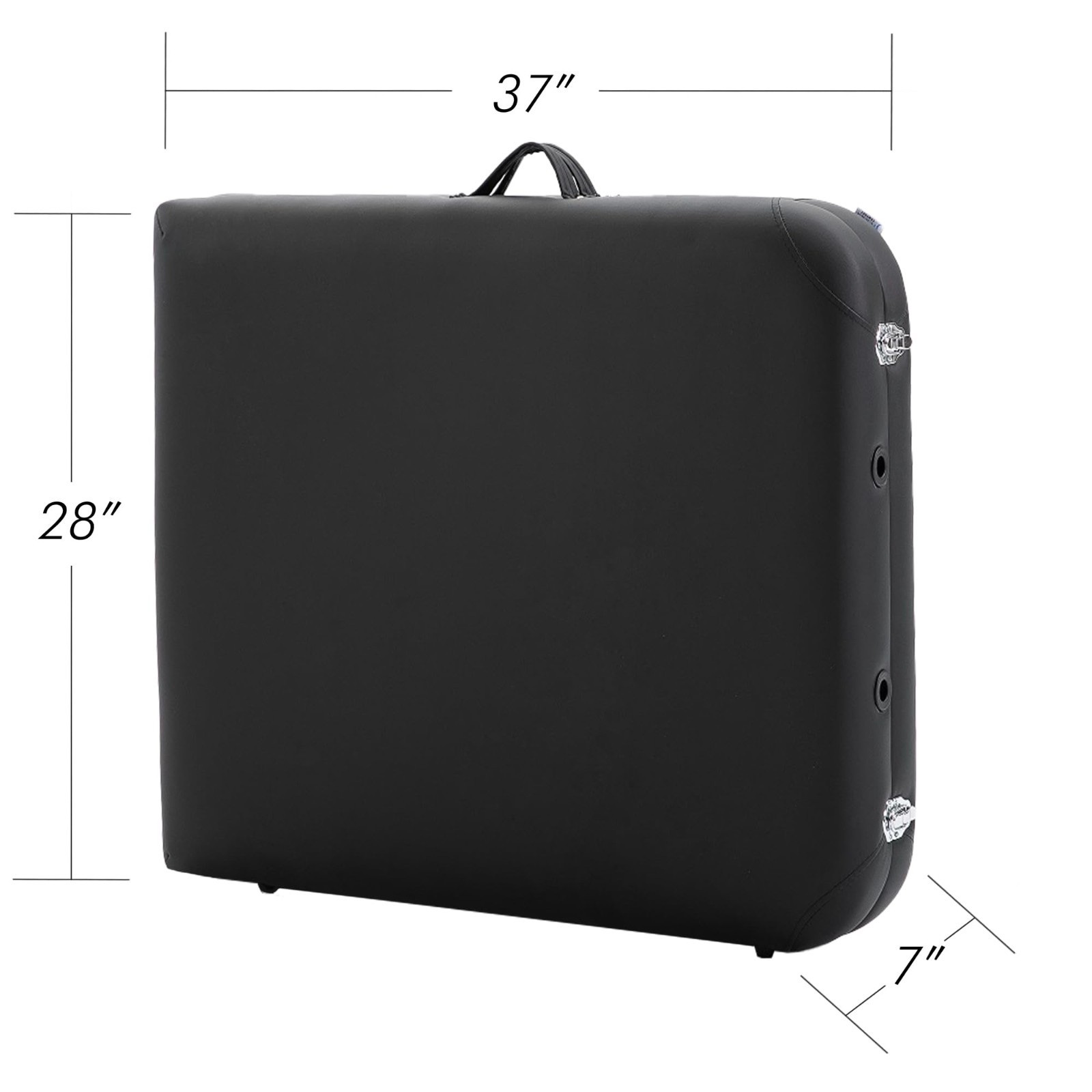 Portable Massage Table - Adjustable Height, Lightweight, Black, Spa & Home Use