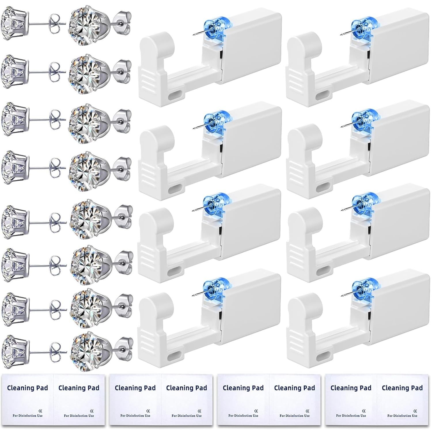 Kit De Piercing Para Orejas Pistola De Hacer Aretes Oreja Maquina Perforar Oidos