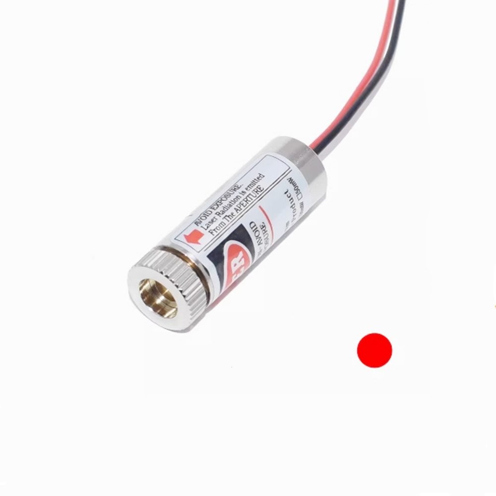 650nm 5mW Red Dot Laser Module 12mm Brass APC Driver 3-6V DC Adjustable Focus
