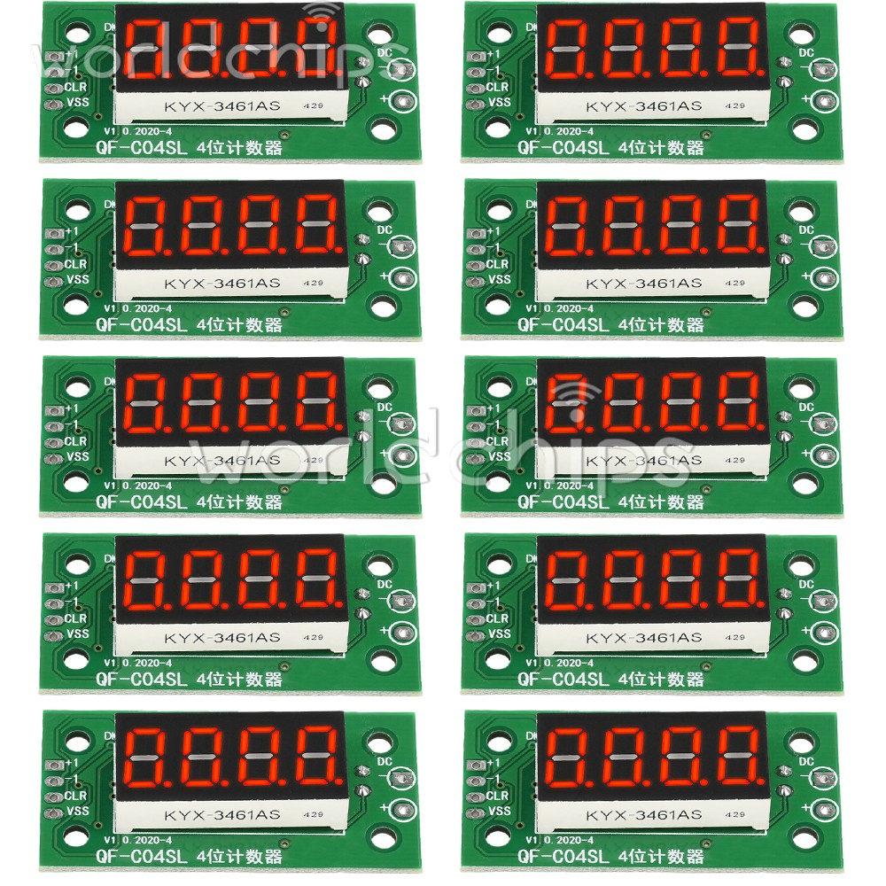 1/5/10PCS DC4-40V 0-9999 Digital Counter Module With Power Cut Memory Function