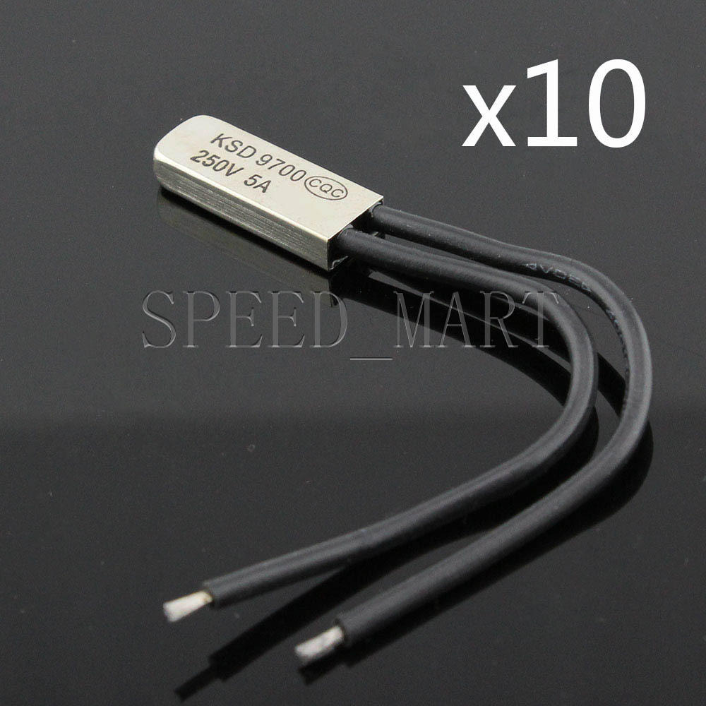 10 Pcs KSD9700 Bimetal Temperature Switch Thermostat Control 115°C N.C. 250V 5A