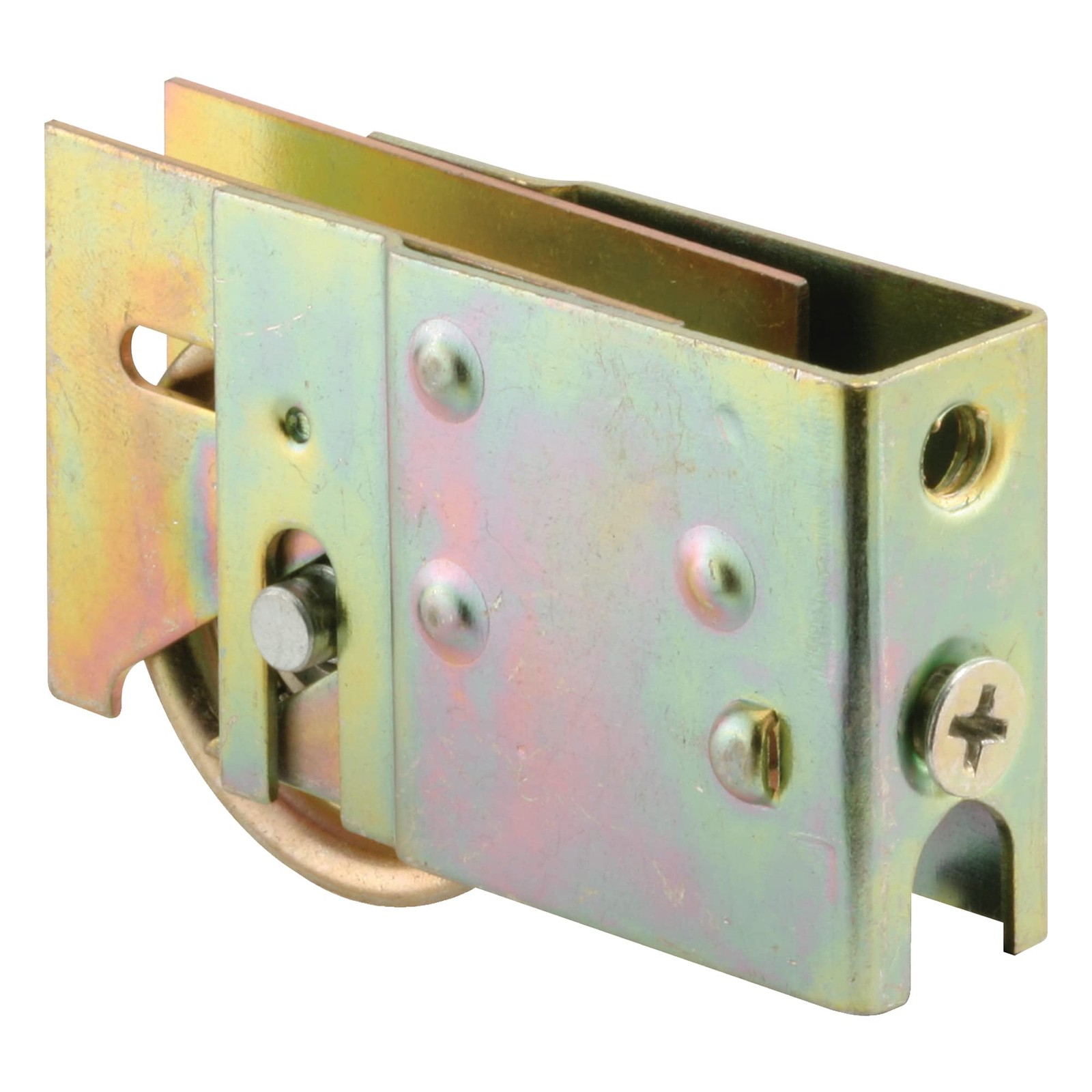 Prime-Line D 1822 Steel Sliding Door Roller Assembly 1-1/2 in., Yellow zinc
