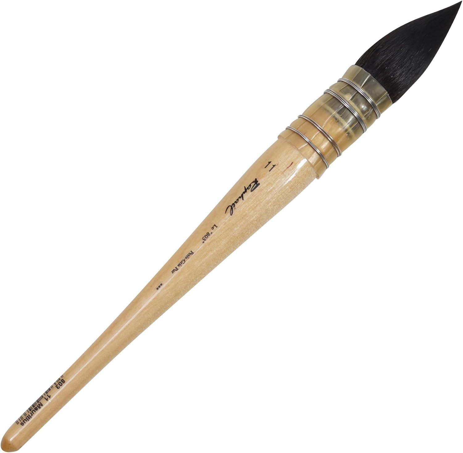 Professional Large Squirrel Hair Watercolor Brush Mop Brush, Ultra High Water Re