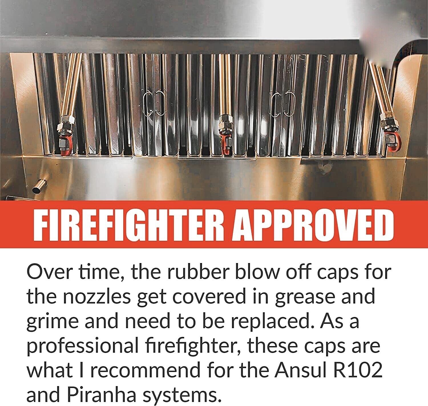 🔥🔥5- PACK FIRE SUPPRESSION SYSTEM RUBBER BLOW OFF NOZZLE CAPS..NEW.🔥🔥