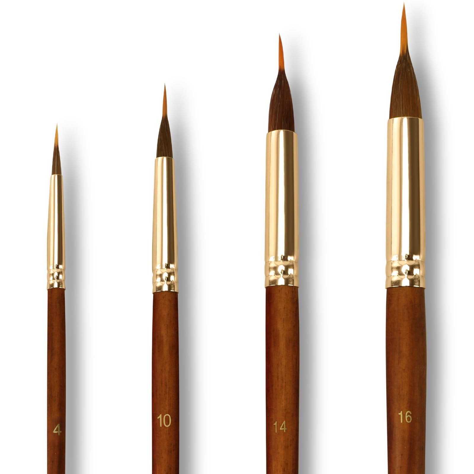 Brushes Set, 4Pcs Extended Needle Point Brushes Professional Extra Long Point...