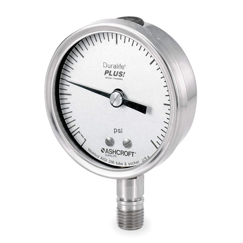 ASHCROFT 251009SW02LXLL 200# Pressure Gauge,0 to 200 psi,2-1/2In 2RFL5