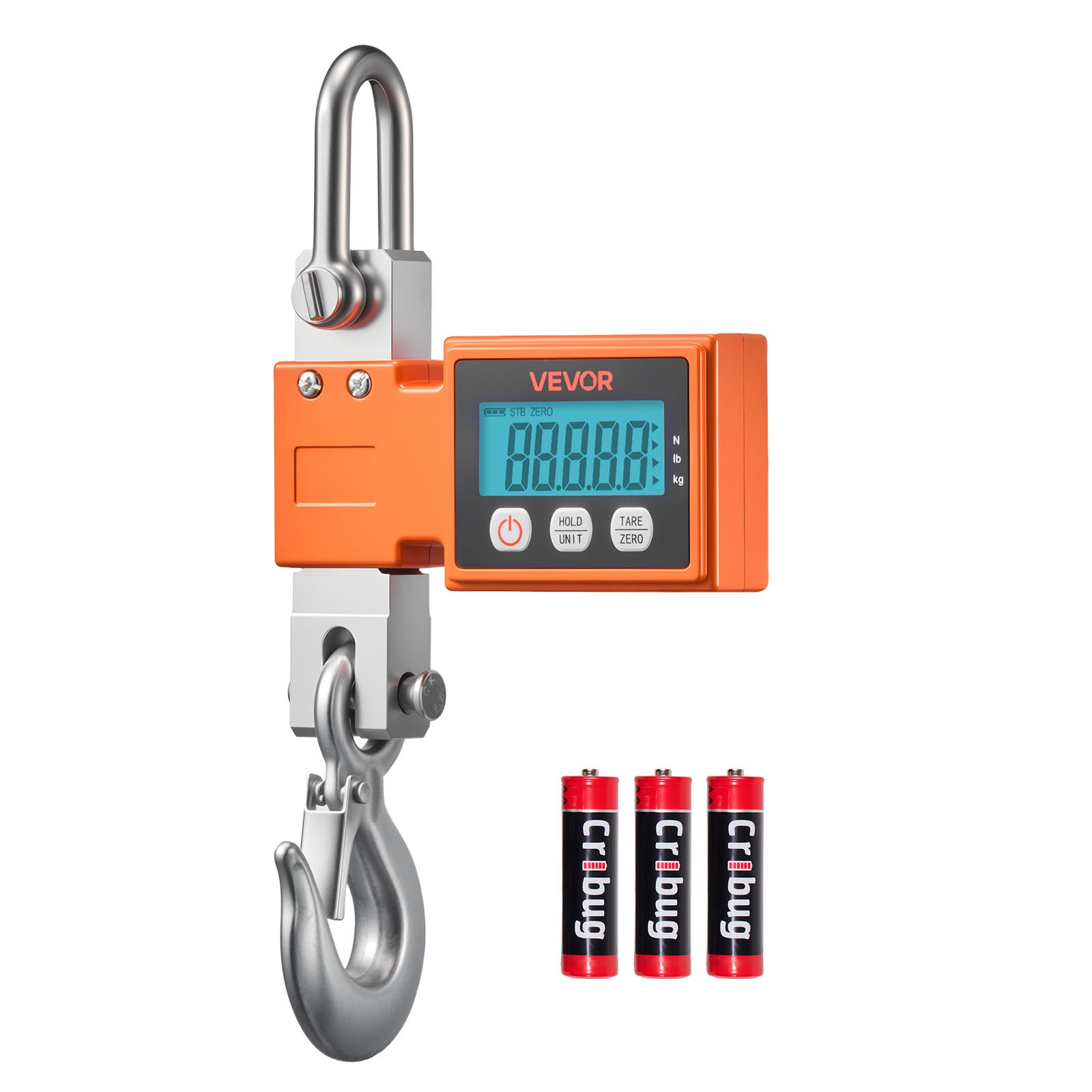 VEVOR Digital Crane Scale 1100 lbs/500 kg Heavy Duty Industrial Hanging Scale