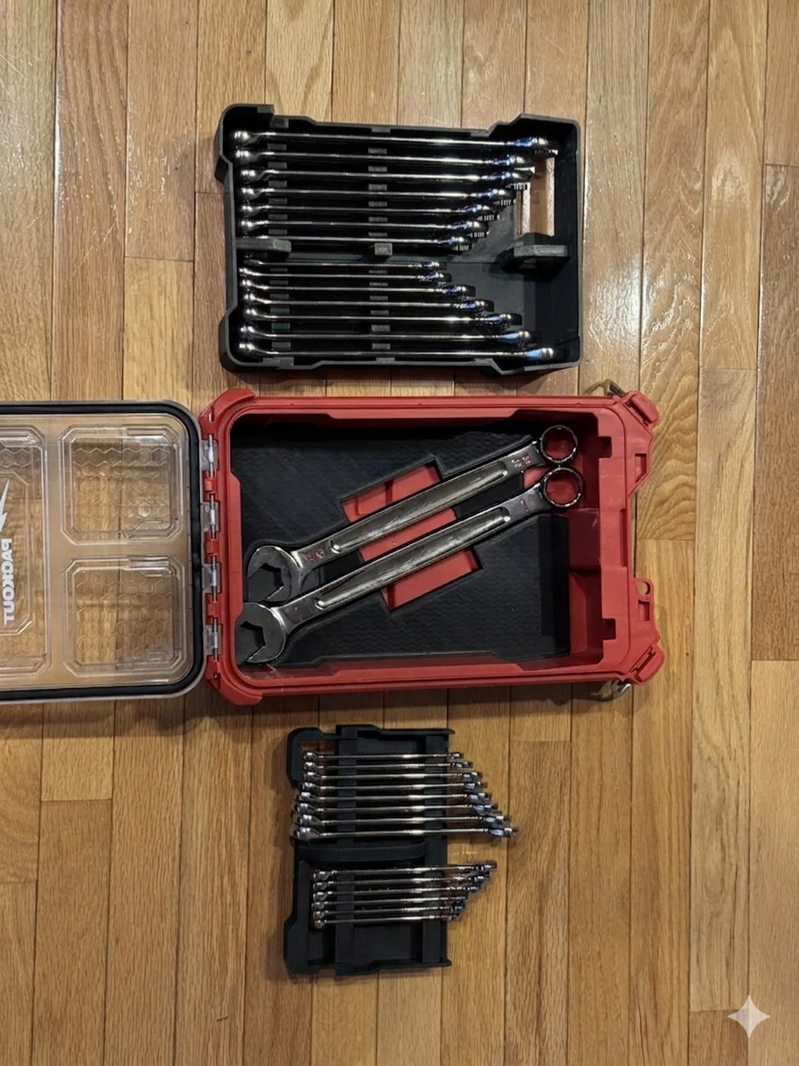 Insert for Milwauke Packout Compact Organizer - Wrench Organizer