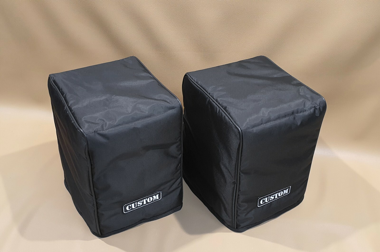 Custom padded covers (pair) for KEF Reference Meta 1 w/ rear cut for cables
