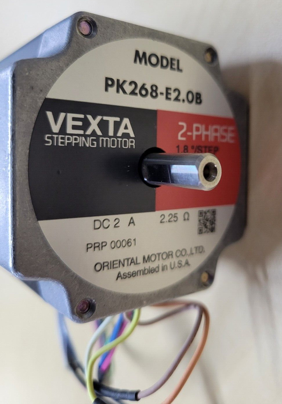 Stepper Motor-  PK268-E2.0B - Oriental Motor Vexta Stepping 2-Phase 1.8 deg Step