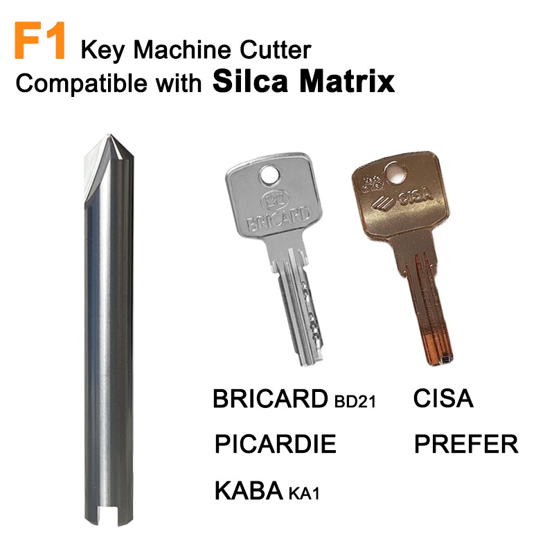 F1 Key Cutter Compatible with Silca Matrix Manual Machine Carbide 0.7mm 90°