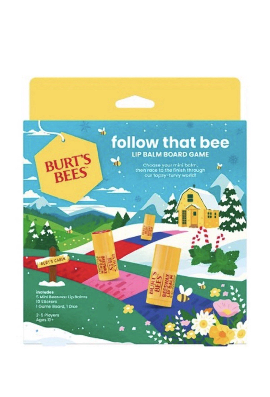 Burt's Bees Holiday Limited Edition Follow that Bee Board Game Lip Balm Gift Set