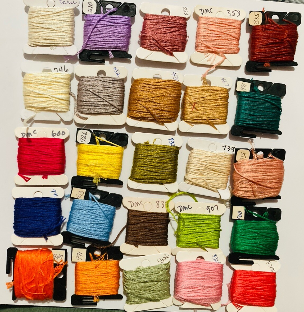 DMC Embroidery Floss Lot of 25 Carded Assortment #23