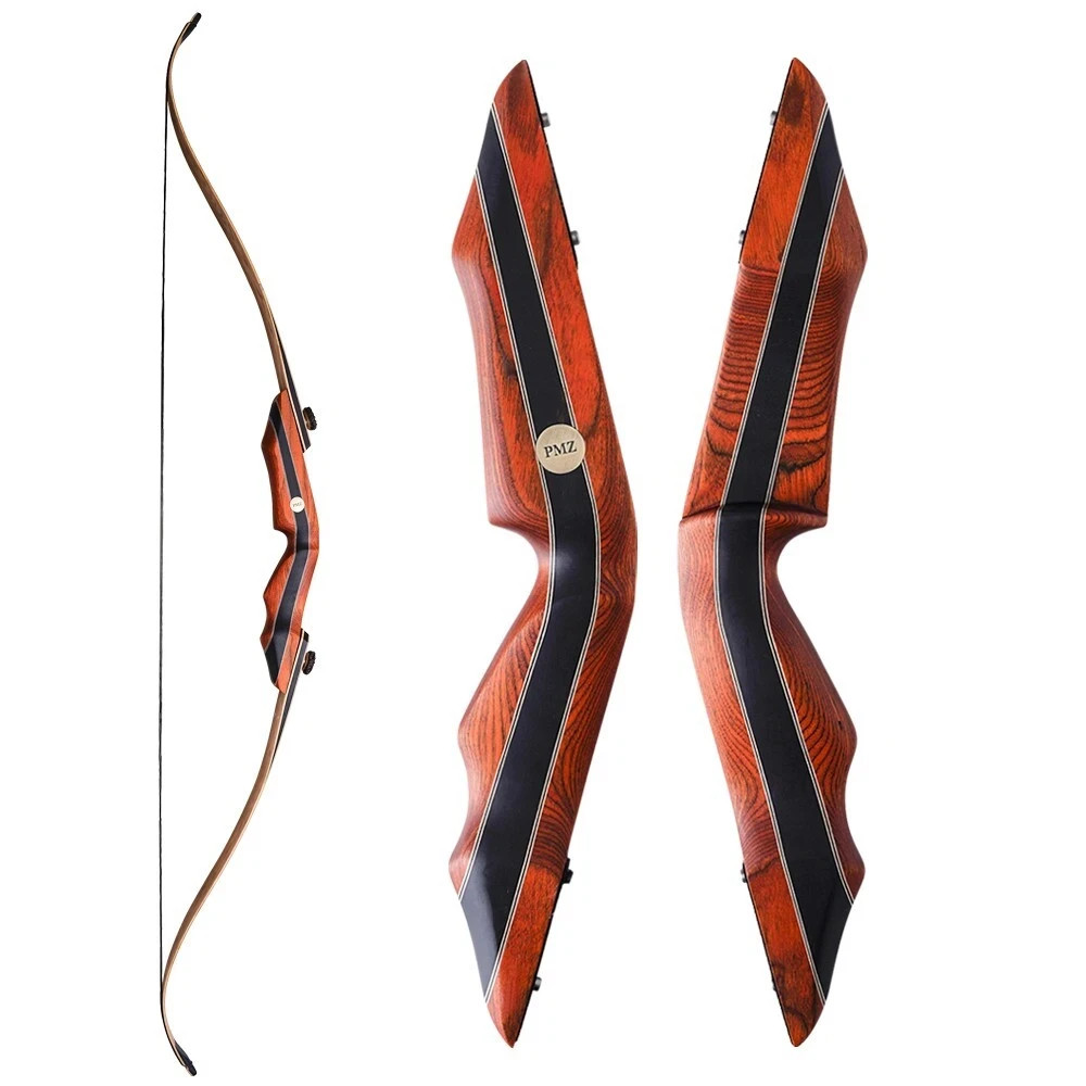 60" PMZ Archery Flame Z8 Recurve Bow Takedown Traditional Hunting Bow Oak Limbs