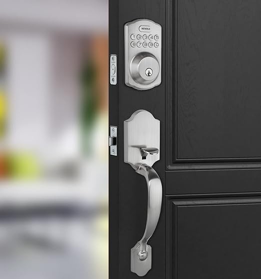 Revolo RE001 Electronic Keypad Deadbolt Keyless Entry Auto Lock - SATIN NICKEL