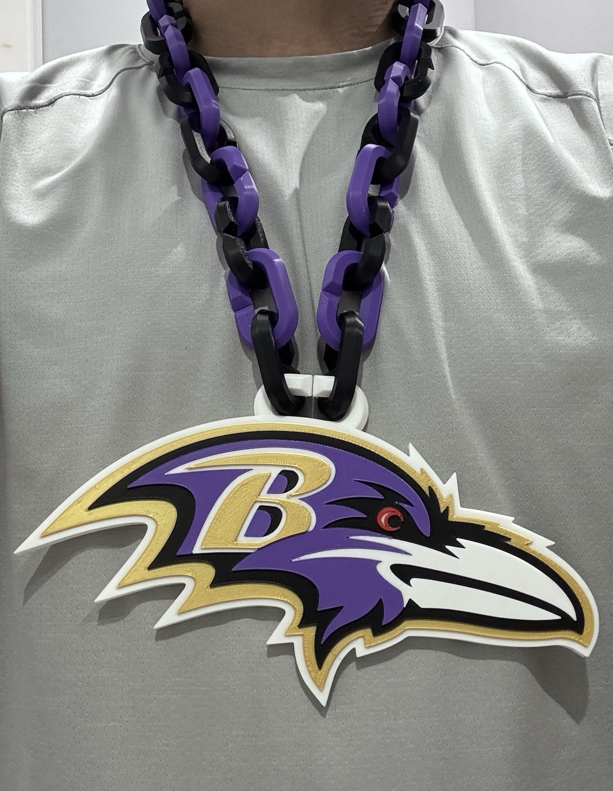 🔥Baltimore Ravens..BIG Chain Logo Bird 3D Printed (FAST FREE SHIPPING)